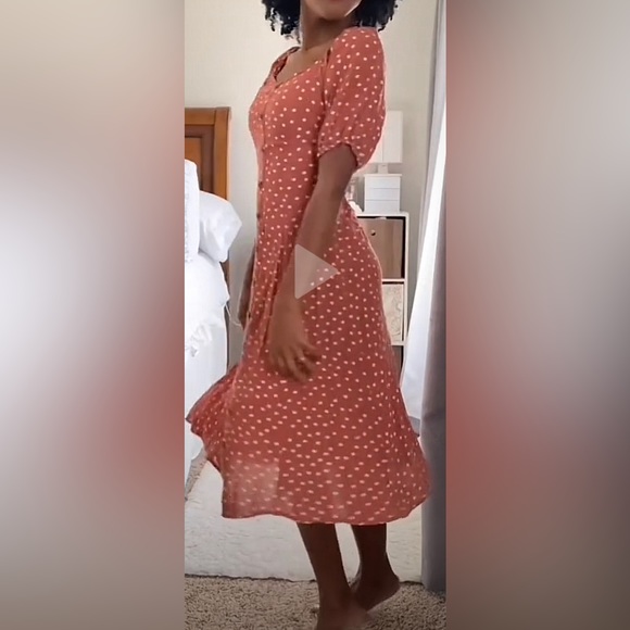 Orange Polka Dot Dress - Picture 5 of 7